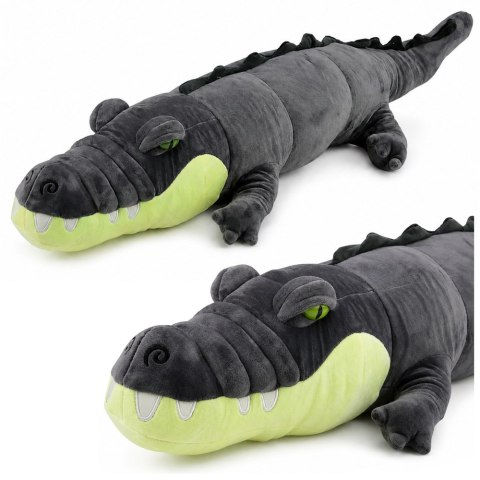 LEAN Toys Pluszowy Krokodyl Maskotka Przytulanka Realistyczny Szary 90 cm