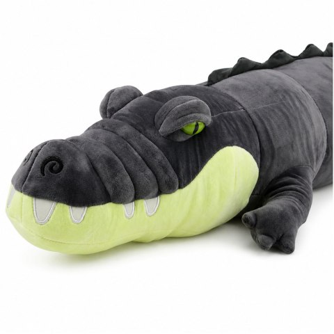 LEAN Toys Pluszowy Krokodyl Maskotka Przytulanka Realistyczny Szary 90 cm