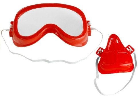 LEAN Toys Zestaw Strażaka Straż Pożarna Wóz + Kask + Gaśnica