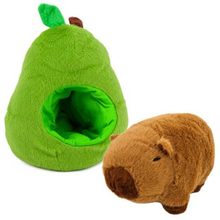 LEAN Toys Zielone Awokado z Kapibarą 2w1 Pluszowe Maskotka Przytulanka 25 cm
