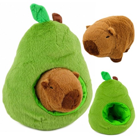 LEAN Toys Zielone Awokado z Kapibarą 2w1 Pluszowe Maskotka Przytulanka 35 cm