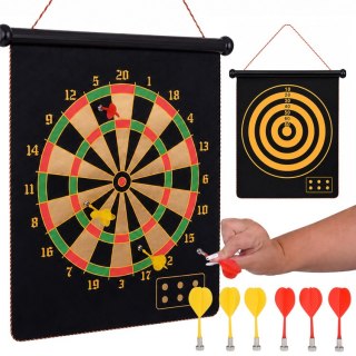 JOKOMISIADA Duża Tarcza Magnetyczna DartBoard Dwustronna 6 Rzutek Lotki GR0865