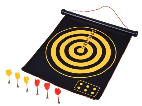 JOKOMISIADA Duża Tarcza Magnetyczna DartBoard Dwustronna 6 Rzutek Lotki GR0865