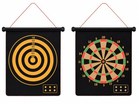 JOKOMISIADA Duża Tarcza Magnetyczna DartBoard Dwustronna 6 Rzutek Lotki GR0865