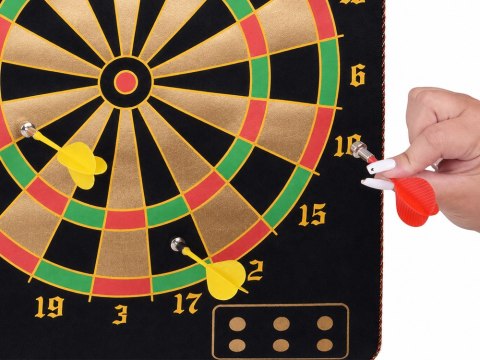 JOKOMISIADA Duża Tarcza Magnetyczna DartBoard Dwustronna 6 Rzutek Lotki GR0865