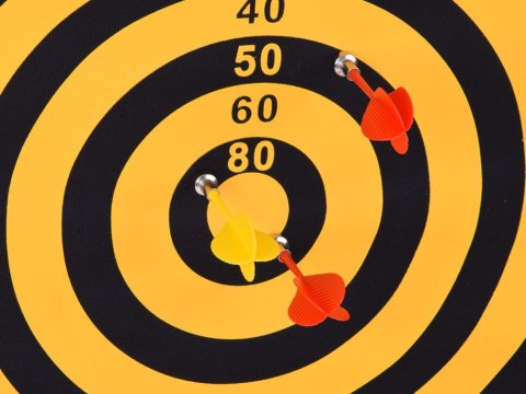 JOKOMISIADA Duża Tarcza Magnetyczna DartBoard Dwustronna 6 Rzutek Lotki GR0865