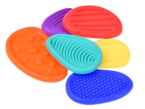 JOKOMISIADA Kamienie Sensoryczne Silikonowe Fidget Toys 6 szt. Różne Faktury ZA6423