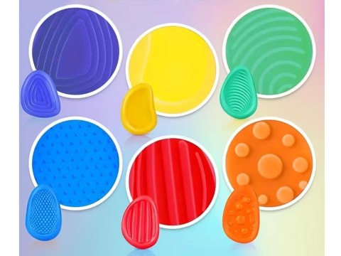JOKOMISIADA Kamienie Sensoryczne Silikonowe Fidget Toys 6 szt. Różne Faktury ZA6423
