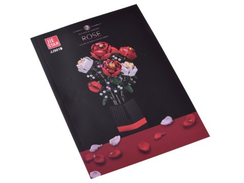 JOKOMISIADA Klocki konstrukcyjne Kwiaty w wazonie BUKIET RÓŻ + wazon 818 ele ZA5760