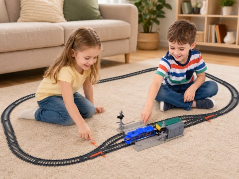 JOKOMISIADA Kolejka Elektryczna Pociąg Towarowy Tory 335 cm Przejazd Rogatki RC0781