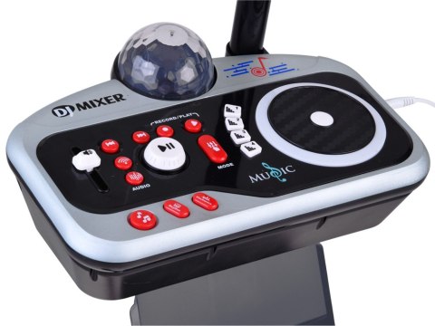 JOKOMISIADA Konsola Mikser DJ dla Dzieci z Mikrofon Disco Kula Karaoke Bluetooth IN0196