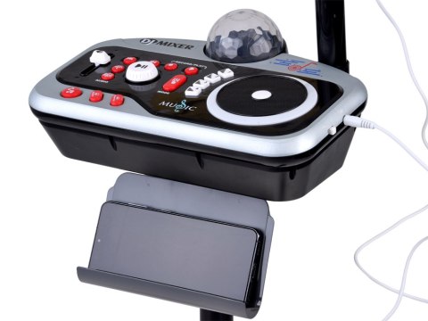 JOKOMISIADA Konsola Mikser DJ dla Dzieci z Mikrofon Disco Kula Karaoke Bluetooth IN0196