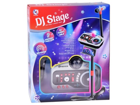 JOKOMISIADA Konsola Mikser DJ dla Dzieci z Mikrofon Disco Kula Karaoke Bluetooth IN0196