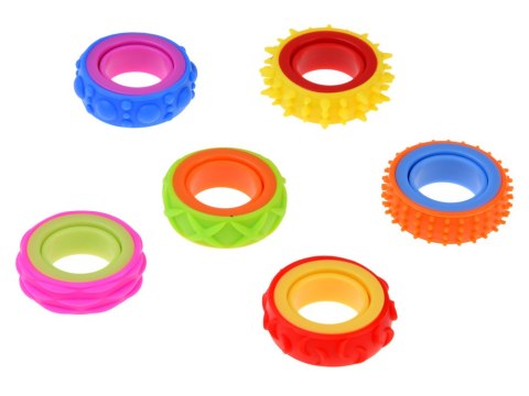 JOKOMISIADA Pierścienie Sensoryczne Obrotowe Fidget Zabawka Antystresowa 6 szt. ZA6619
