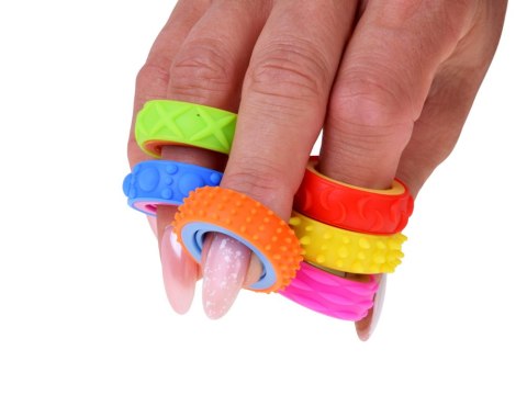 JOKOMISIADA Pierścienie Sensoryczne Obrotowe Fidget Zabawka Antystresowa 6 szt. ZA6619