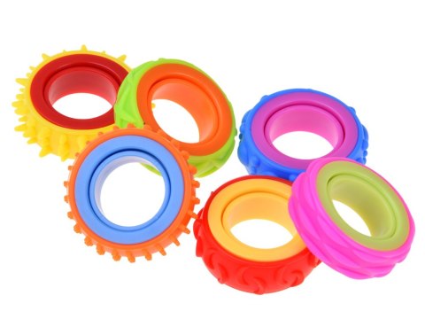 JOKOMISIADA Pierścienie Sensoryczne Obrotowe Fidget Zabawka Antystresowa 6 szt. ZA6619