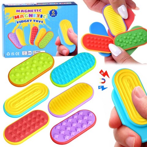 JOKOMISIADA Zabawki Suwaki Sensoryczne Magnetyczne Antystresowe Fidget Toys 6szt ZA6422