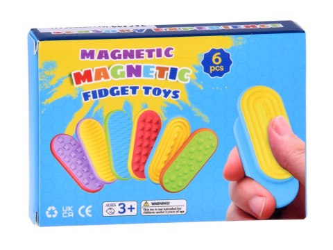 JOKOMISIADA Zabawki Suwaki Sensoryczne Magnetyczne Antystresowe Fidget Toys 6szt ZA6422