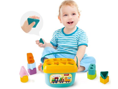 JOKOMISIADA Zestaw edukacyjny Wiaderko klocki literki SORTER 16szt ZA3803