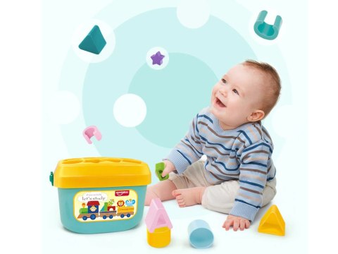 JOKOMISIADA Zestaw edukacyjny Wiaderko klocki literki SORTER 16szt ZA3803