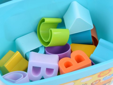 JOKOMISIADA Zestaw edukacyjny Wiaderko klocki literki SORTER 16szt ZA3803