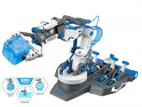 JOKOMISIADA Zestaw edukacyjny - Zrób to sam ROBOT 3w1 Hydrauliczne ramię 220 ele ZA4199