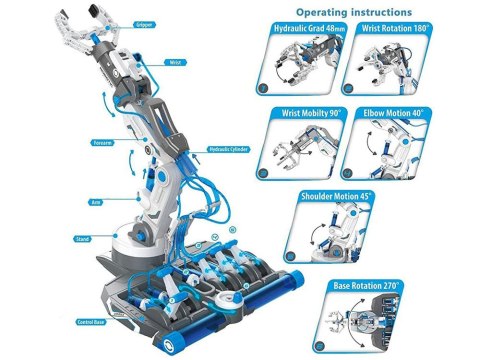 JOKOMISIADA Zestaw edukacyjny - Zrób to sam ROBOT 3w1 Hydrauliczne ramię 220 ele ZA4199