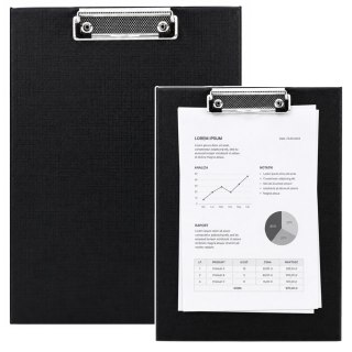 LEAN Deska Podkładka z Metalowym Klipem Clipboard Do Pisania A4 Czarna