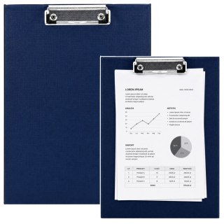 LEAN Deska Podkładka z Metalowym Klipem Clipboard Do Pisania A4 Niebieska