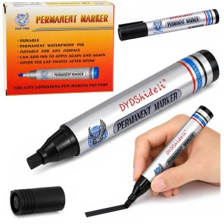 LEAN Marker Pisak Wodoodporny Permanentny Okrągła Końcówka Czarny