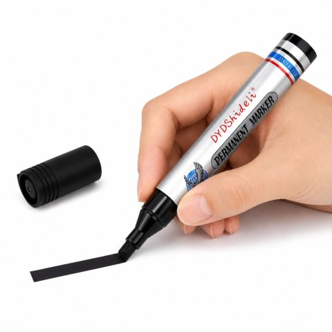 LEAN Marker Pisak Wodoodporny Permanentny Okrągła Końcówka Czarny