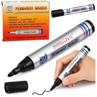 LEAN Marker Pisak Wodoodporny Permanentny Ścięta Końcówka Czarny