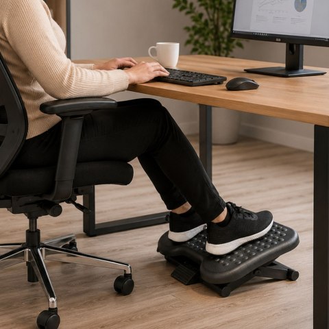 LEAN Podnóżek Regulowany Biurowy Pod Biurko Ergonomiczny Z Wypustkami 3 Poziomy