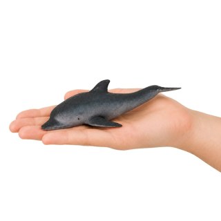 LEAN TOYS Gumowa Figurka Delfin Morski Miękka Realistyczna TPR Ciemnoszary 17,5 cm