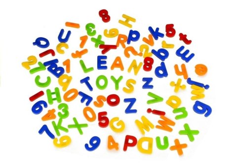 LEAN TOYS Literki Cyferki Magnetyczne w Słoiku Alfabet 78 Elementów