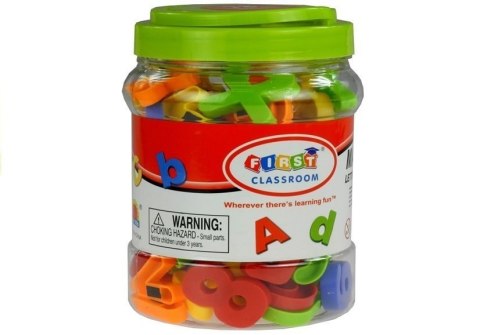 LEAN TOYS Literki Cyferki Magnetyczne w Słoiku Alfabet 78 Elementów