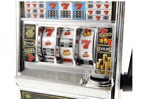 LEAN Toys Automat do Gry Slot Kasyno Skarbonka Duża Dźwięki