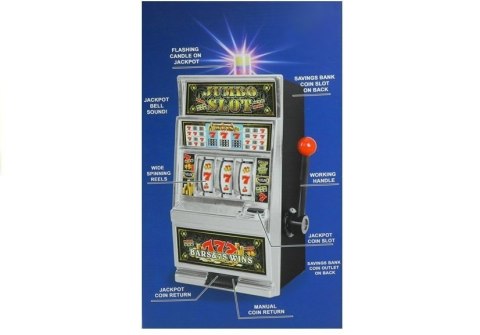LEAN Toys Automat do Gry Slot Kasyno Skarbonka Duża Dźwięki