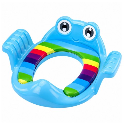 LEAN Toys Deska Nakładka Toaletowa Dla Dzieci Miękkie Siedzisko Uchwyty Niebieska