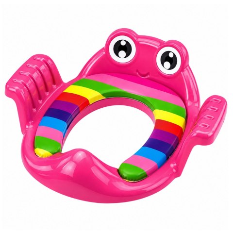 LEAN Toys Deska Nakładka Toaletowa Dla Dzieci Miękkie Siedzisko Uchwyty Różowa