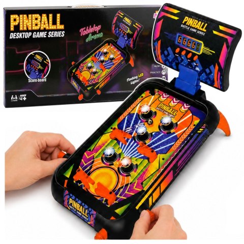 LEAN Toys Gra Zręcznościowa Pinball Stołowy Flipper Licznik Punktów Światła Dźwięki