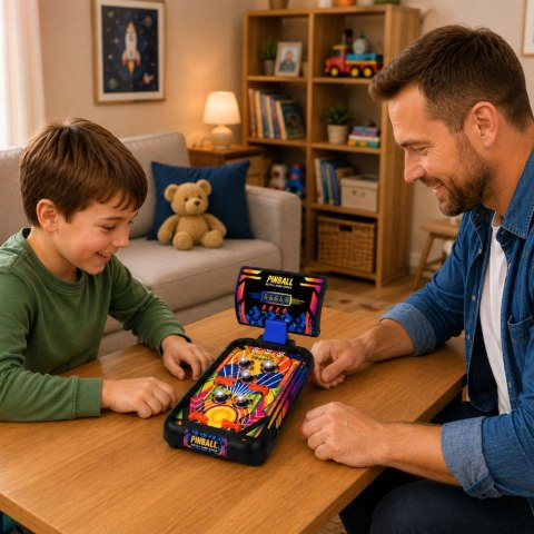 LEAN Toys Gra Zręcznościowa Pinball Stołowy Flipper Licznik Punktów Światła Dźwięki