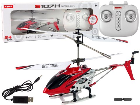 LEAN Toys Helikopter SYMA S107H Zdalnie Sterowany 2,4G Czerwony