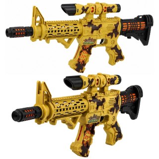 LEAN Toys Karabin Zabawkowy Moro Luneta Ruchomy Tłumik Światła Dźwięki 54 cm
