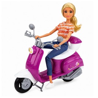 LEAN Toys Lalka Anlily Podróżniczka Na Skuterze Okulary Uchwyt Na Telefon Akcesoria