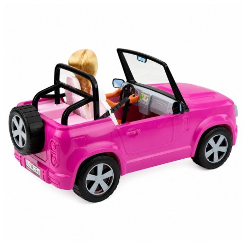 LEAN Toys Lalka Anlily w Samochodzie Kabriolet Fioletowy Uchwyt na Telefon Słuchawki