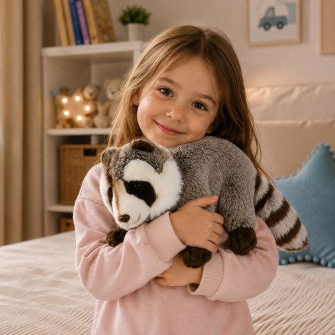 LEAN Toys Pluszowy Szop Maskotka Przytulanka Realistyczny Szary 45 cm