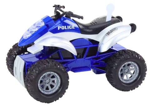 LEAN Toys Quad Policyjny z Przyczepą do przewozu Łodzi oraz Motorówką