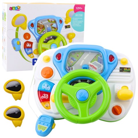LEAN Toys Symulator Jazdy Kierownica Edukacyjna Interaktywna Dźwięki Światła