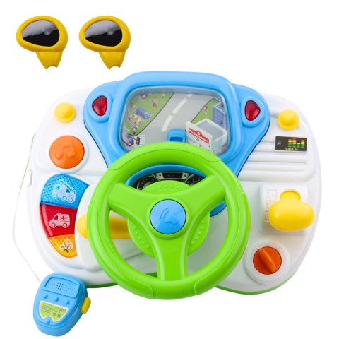 LEAN Toys Symulator Jazdy Kierownica Edukacyjna Interaktywna Dźwięki Światła